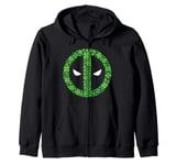 Marvel Deadpool St Patrick’s Day Green Clover Mask Icon Logo Zip Hoodie