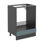 Meuble pour four R-Line, Bleu-gris, 60 cm , pt Chêne Vicco