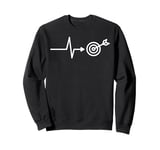 Archery Target Heartbeat Monitor Arrow Bow Hunting Aim Gift Sweatshirt