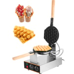 Vevor - Machine a Gateau aux Oeufs SC-X30, Machine a Gaufre 30mm, Gaufrier Electrique commercial, en acier inoxydable pour la maison/les cafes/les