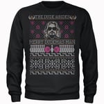 The Dude Abides Merry Dudemas Man Men's Pull de Noël - Noir - S