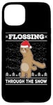 iPhone 15 Plus Flossing Through The Snow Sloth Ugly Christmas Sweater Floss Case