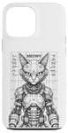 Coque pour iPhone 13 Pro Max Cyberpunk Chat Robot Android Cyborg Futuriste Feline Kitty