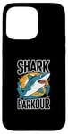 Coque pour iPhone 15 Pro Max Graphique d'aventure énergétique Shark Parkour