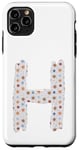 Coque pour iPhone 11 Pro Max Lettre rétro en gras étoiles – H – Design – Alphabet – Marqueur