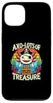 Coque pour iPhone 13 Costume de pirate au trésor d'axolotl fantaisiste