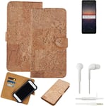 FOR Sony Xperia 1 II SMARTPHONE CASE COVER WALLETCASE CORK