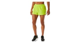 Short splite asics core run jaune homme