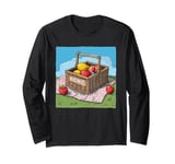 Cool Picnic blanket with basket for Fruits and Picnic Fans Long Sleeve T-Shirt