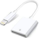 Apple Lecteur De Carte Mémoire Sd Lightning Vers Carte Sd, Adaptateur De Carte Mémoire Sd Pour Iphone 14/13/12/11/Xs/Xr/X/8/7/Ipad, Plug And Play