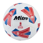 Mitre Mixte FA Cup Train 2324 Ballon de Football, Blanc/Bleu/Rouge, 5 UK