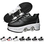 NNZZY Patins À roulettes Déformation Patins, Roller Shoes Adulte Chaussure Roller Fille Roller Skate Shoes Casual Quatre Roues Deform Wheels Skates Roller Shoes