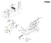 Câblage Capteurs ORIGINALE STIGA A3000 RTK Robot Tondeuse 122063049