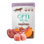 Optimeal Grain free canned pet food adult cats with lamb & chicken fillet in pumpkin jelly 85 g