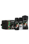 Lynx Mens Africa Bath & Body 3 Pieces Gift Set for Him w/ Washbag - One Size