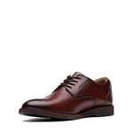 Clarks Homme Malwood Lace Tissu Oxford, Cuir Marron, 39.5 EU