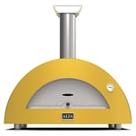 Alfa Forni Barbecue au charbon de la marque modèle moderne 3 Pizze Legna Fire Yellow