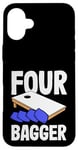 Coque pour iPhone 16 Plus Planche Four Bagger Cornhole Fun Sport Vibes