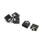 5Pcs Earphone Headphone 3 Pin 3.5mm Stereo Jack Socket Adapter Connector