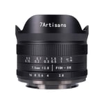 7artisans 7.5mm F2.8 Mark II APS-C Wide Angel Fisheye Mirrorless Lens For NIKON Z Cameras Fit Z6 Z7 Z50 Z5 Black