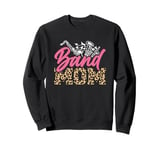 Band Mom Leopard Print Music Instruments Sweatshirt