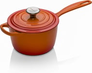 Le Creuset Signature Enamelled Cast Iron Saucepan With Anti Drip Pouring Lip an