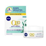 NIVEA Q10 Power Soin de jour Anti-Rides +Resserre les pores FPS 15 (1 x 50 ml), crème anti-âge enrichie en Q10 & créatine, soin visage femme pour peaux mixtes à grasses
