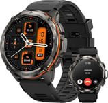 Tank T3 Ultra Montre Connectée Homme Gps- 480mah Batterie De Grande Capacité 50m Étanche, Boussole Altimètre Appel 1.43"" Amoled Toujour Activé, Smartwatch Acier Inoxydable Fréquence Cardiaqu[L1688]