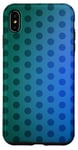 Coque pour iPhone XS Max Couleur : vert et bleu à pois