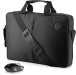 HP Value Briefcase & Wireless Mouse Kit - Combo Sacoche et souris - Sacoche pour ordinateur portable jusqu'à 15.6" - souris sans fil - Noir