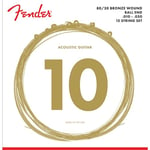 Fender 70-12L 80/20 Bronze Jeu de 12 cordes pour Guitare Acoustique 10-50 Light