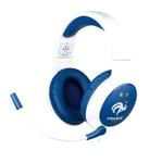 Konix FFF Casque gaming filaire PC, PS4, PS5, Switch, Xbox One et Series X|S - Microphone - Câble 1,5 m - Prise Jack 3,5 mm - Blanc et bleu