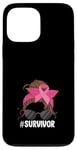 Coque pour iPhone 13 Pro Max Ruban rose pour la sensibilisation au cancer du sein #Survivor