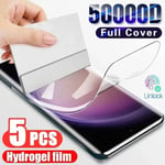 5Pcs Hydrogel Film För Samsung Galaxy S20 S22 S21 S23 S24 Ultra S10 S9 S8 Plus Fe Skärmskjutning För Samsung Note 20 10 9 Plus For Samsung S23Ultra 5Pcs Hydrogel Film