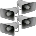 4x Active CCTV Horn Speaker 12VDC 25W DVR IP Camera IP66 Outdoor Weatherproof