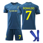 Barn Cristiano Ronaldo #7 Hemma Jersey Outfits Tröjor Shorts Fotbollsstrumpor Set 12-13 Years