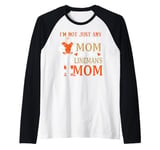 I'm not just any football mom i am the lineman's mom leopard Raglan Baseball Tee