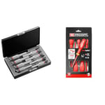 FACOM - Coffret de 8 Tournevis Micro-Tech Fente et Phillips - AEF.J3 - Tournevis de Précision & Jeu de 5 Tournevis Protwist Isolés 1000V - Tournevis - Vissage - AT5VE.PB