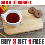 Tea & Biscuit Board Serving Coffee Cake Hot Drink Wooden Treats Coaster Platter