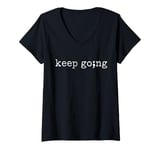 Womens Semicolon Keep Going Mental Health Suicide Awareness V-Neck T-Shirt