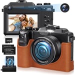 4K Digital Cameras for Photography with Protective Case, Digital Camera 64MP 18X