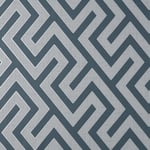 Fine Decor Larson Geo Navy Silver Wallpaper FD43070 - Texture Shape Glitter