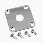 Allparts® »AP-0633-010 SQUARE JACKPLATE FOR LES PAUL®« Plaque jack pour guitares Les Paul®-Style - 1 Pièce - Couleur: Chrome