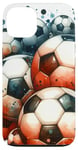 iPhone 13 Funny Cool Soccer Balls Pattern Football Soccer Design Case