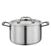 Spring Gourmet Casserole multicouche avec couvercle en acier inoxydable, passe au four, avec graduation intérieure, diamètre 20 cm, hauteur 12 cm, 3,7 l, noire