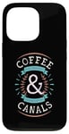 Coque pour iPhone 13 Pro Coffee Lovers Narrowboats Canal Barge Boat Life