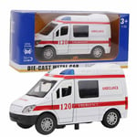 1:32 Mini Stimulation Alloy Ambulance Car Sound and Light Model Lelu Vehicle (punainen)