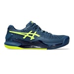 Asics Homme Gel-Resolution 9 Clay Sneaker, Mako Blue Safety Yellow, 47 EU