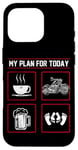 iPhone 16 Pro Classic Motorcycle Biker Plan For Today Coffee Beer Case