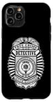 Coque pour iPhone 11 Pro Badge de police amusant True Crime Detective Division